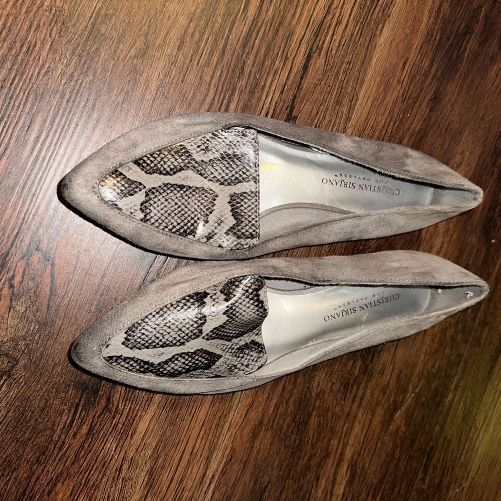 Christian Siriano Snake Print flats